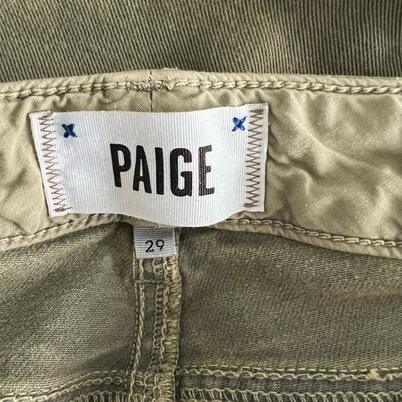 Paige Denim Jeans Size 29 Fatigue Green Olive Marley Skinny  Ankle Zip Moto - Picture 5 of 8